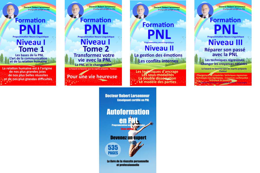 Les cinq livres indispensables lorsque l'on suit une formation PNL ... quelque soit le niveau de formation.